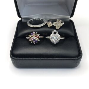 925 Sterling Silver Women's Ring Set size 5 bundle